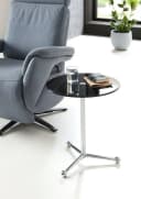 HAKU Beistelltisch rund aus Metall und Glas, Silber/Schwarz Bild 5