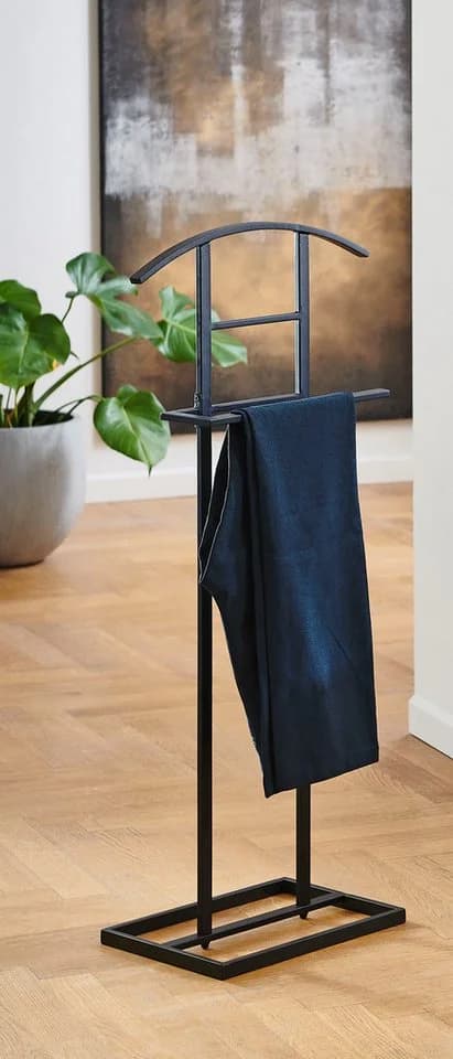 HAKU Herrendiener Schwarz Metall mit Hosen- und Jackethalter - Bild 5