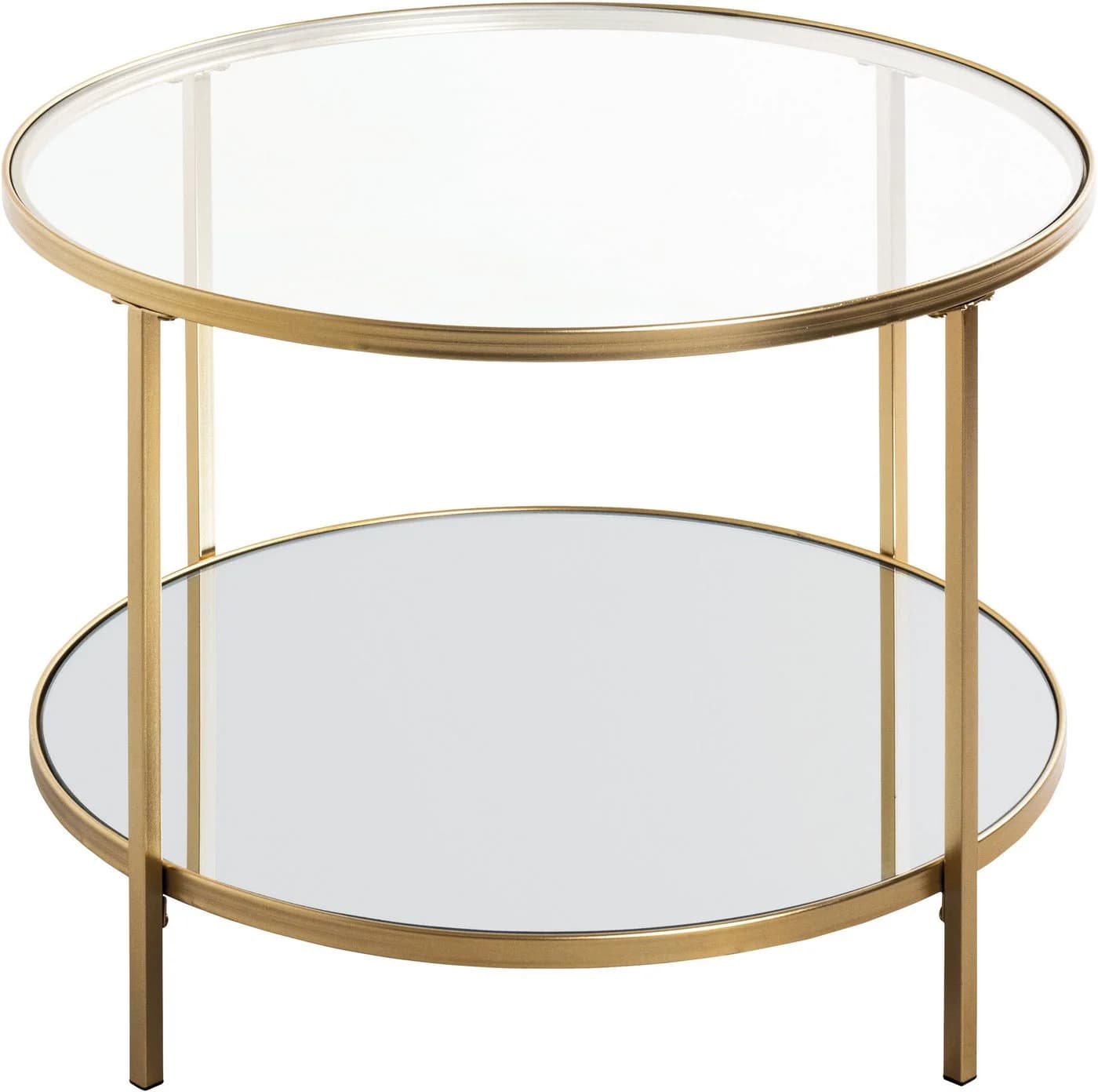 HAKU Beistelltisch mit verspiegeltem Design und Sicherheitsglas