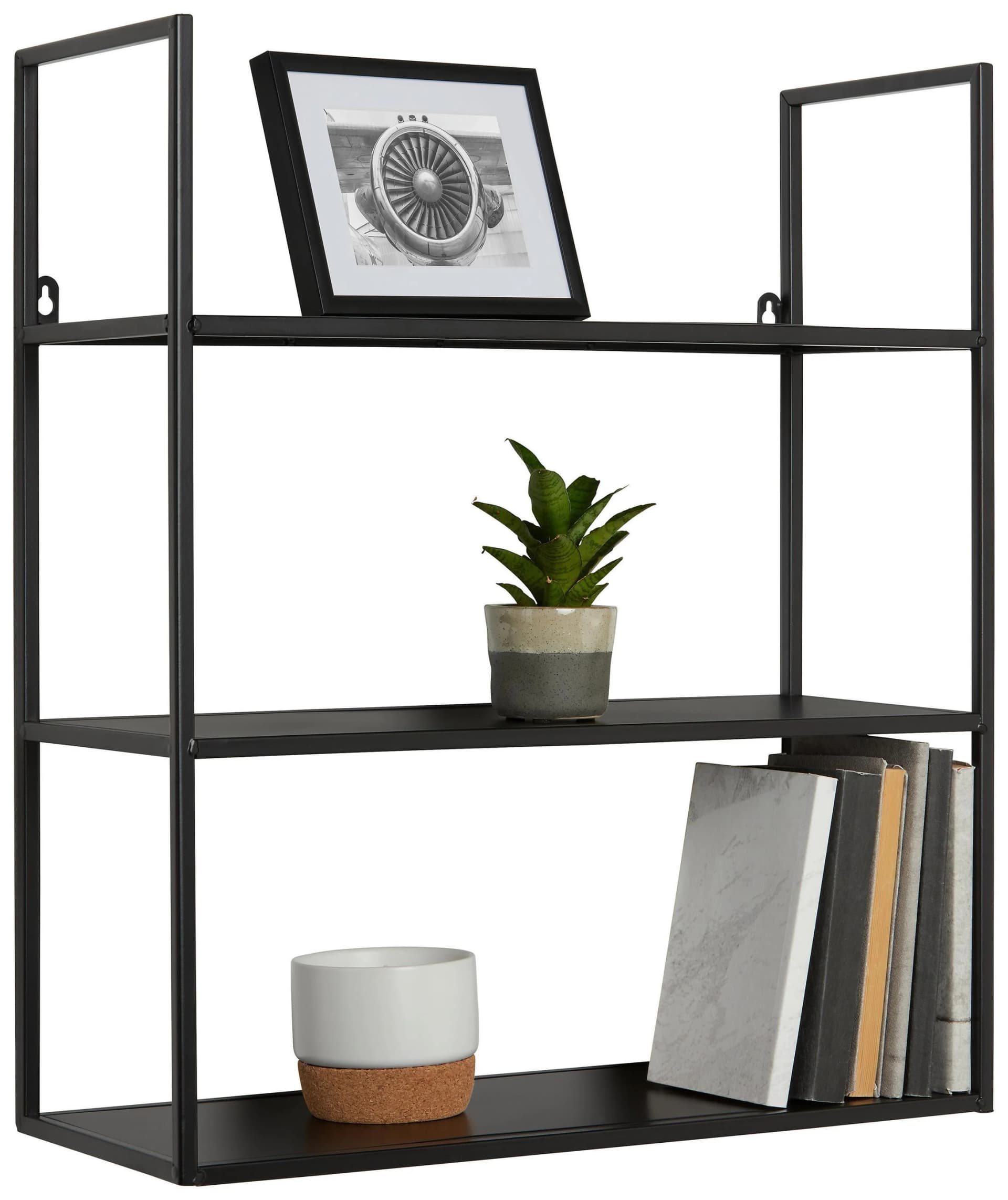 HAKU Wandregal Schwarz Metall Modern