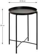 HAKU Beistelltisch Schwarz Metall Bild 5