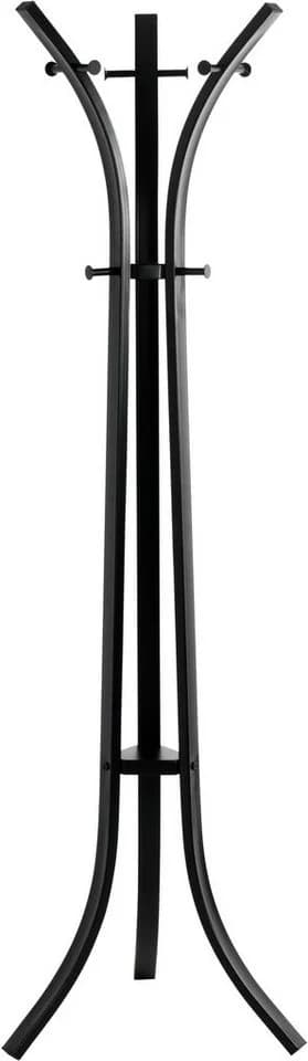 HAKU Garderobenständer Schwarz 9 Haken Metall