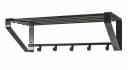 HAKU Wandgarderobe Metall Schwarz 5 Haken Bild 2
