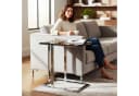 HAKU Beistelltisch Glas Metall Schwarz/Silber Modern Bild 1