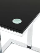 HAKU Beistelltisch Glas Metall Schwarz/Silber Modern Bild 4