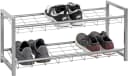 Carryhome Schuhregal Alufarben Metall 80x38x30 cm Bild 1