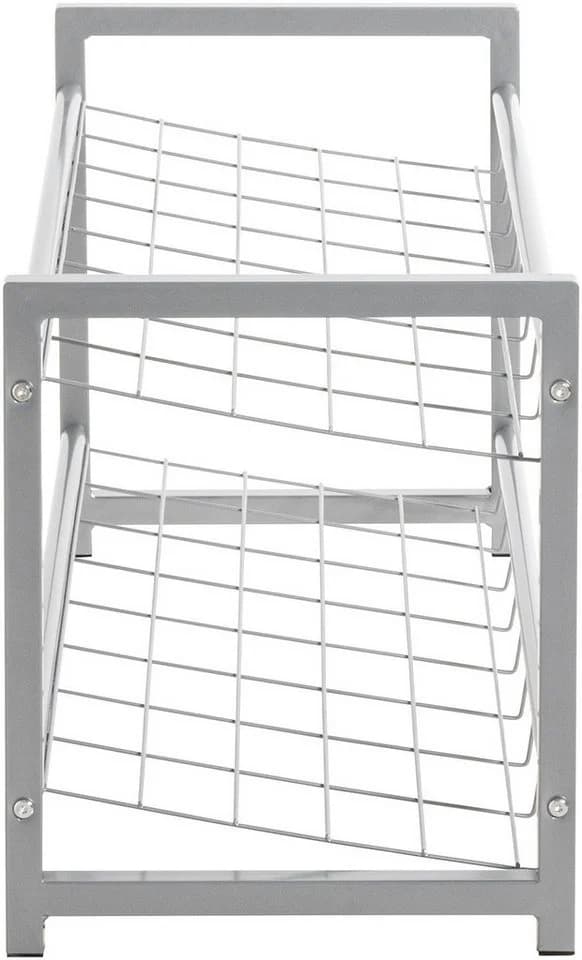 Carryhome Schuhregal Alufarben Metall 80x38x30 cm - Bild 4