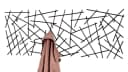 Wandgarderobe MIKADO Anthrazit Metall 100x40x5 cm Bild 4