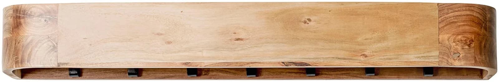 HAKU Wandgarderobe Braun Massivholz 7 Haken