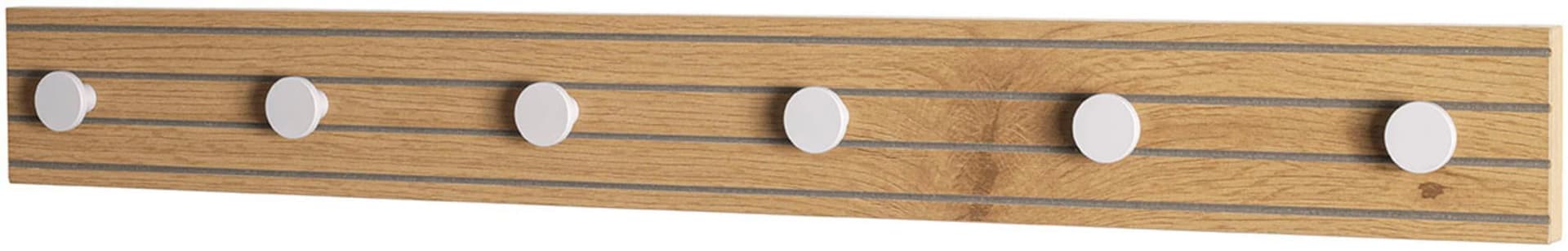 HAKU Garderobenleiste Braun 6 Haken Wandmontage