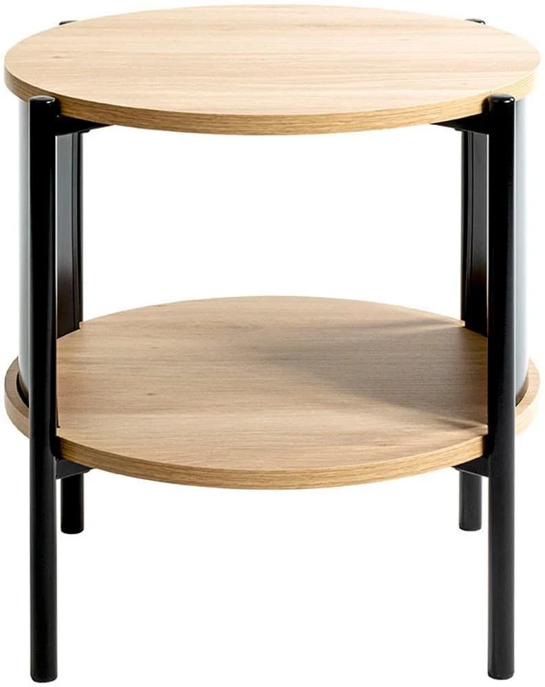 HAKU Beistelltisch Stahlrohr Metall Schwarz