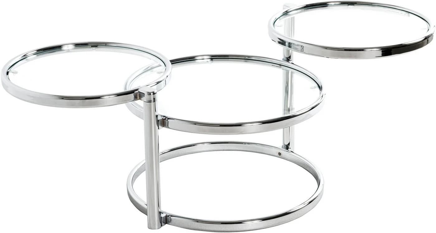 Couchtisch HAKU Chrom Glas Schwenkbar Modern - Bild 2