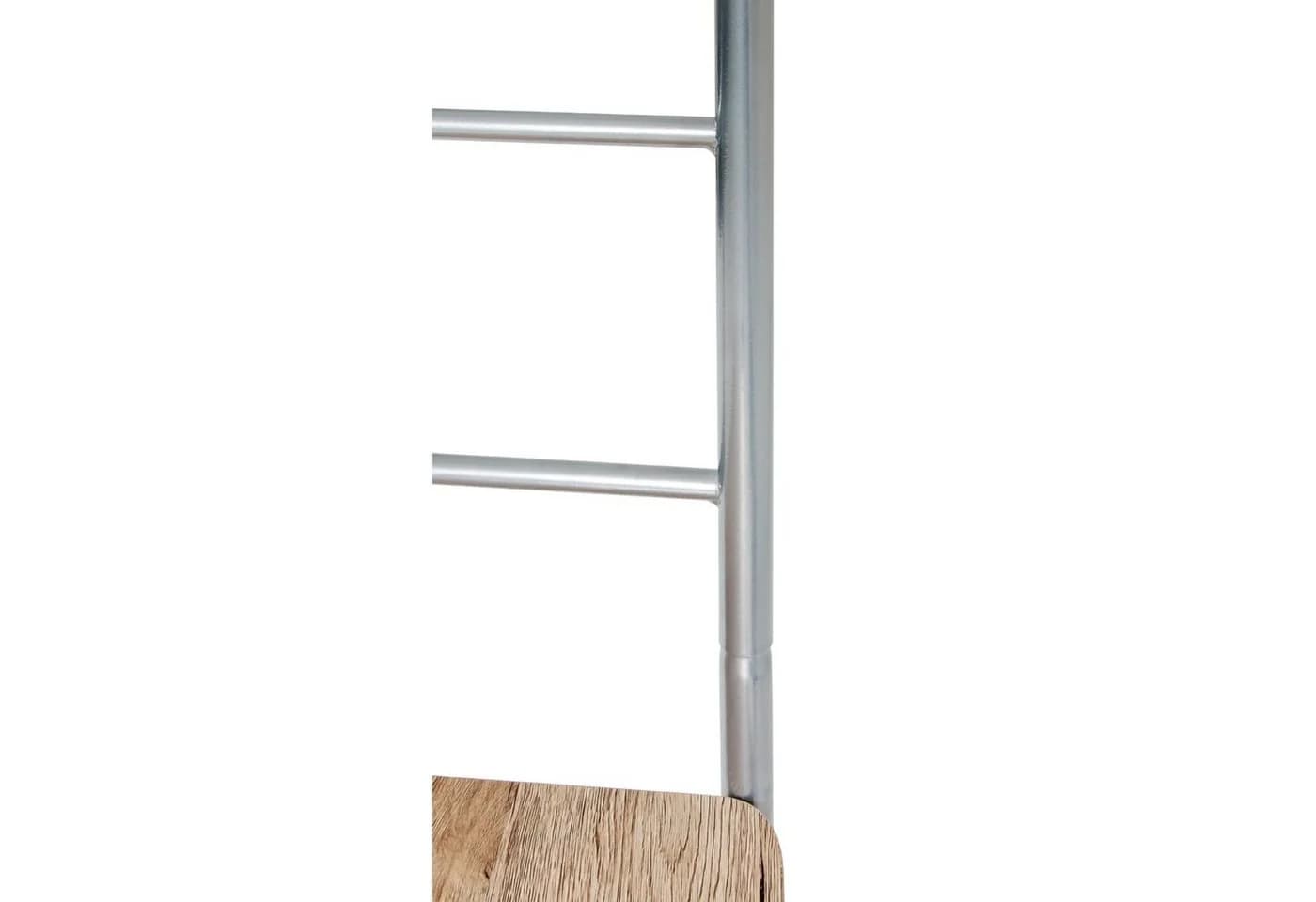 HAKU Herrendiener Alu/Eiche - 2-in-1 Kleiderständer mit Sitz - Bild 4