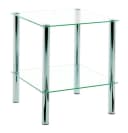 HAKU Beistelltisch Silber Stahlrohr Glas Bild 2