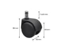 WAGNER design yourself Stuhlrolle 5er Set Harte Böden 50 kg Tragkraft Bild 1