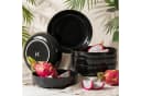 KONSIMO® Teller-Set VICTO 6-tlg. Schwarz Steingut Bild 2
