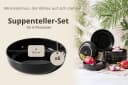 KONSIMO® Teller-Set VICTO 6-tlg. Schwarz Steingut Bild 5