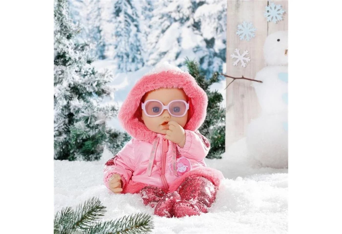 Zapf Creation® Puppenkleidung 706077 Baby Annabell Deluxe Schneeanzug Rosa/Rot