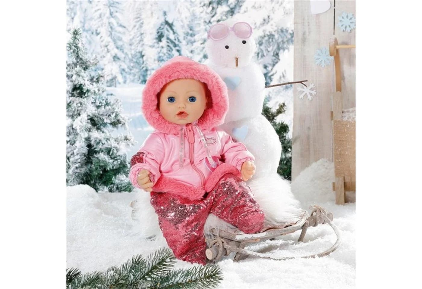 Zapf Creation® Puppenkleidung 706077 Baby Annabell Deluxe Schneeanzug Rosa/Rot - Bild 2