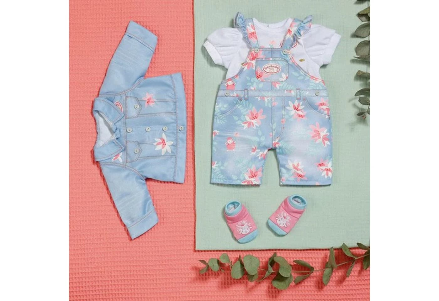 Zapf Creation Baby Annabell Active Deluxe Jeans Outfit 43cm Blau/Weiß