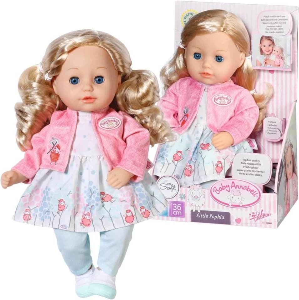 Zapf Creation Baby Annabell Little Sophia Puppe 36cm Weiß/Rosa/Blau - Bild 2