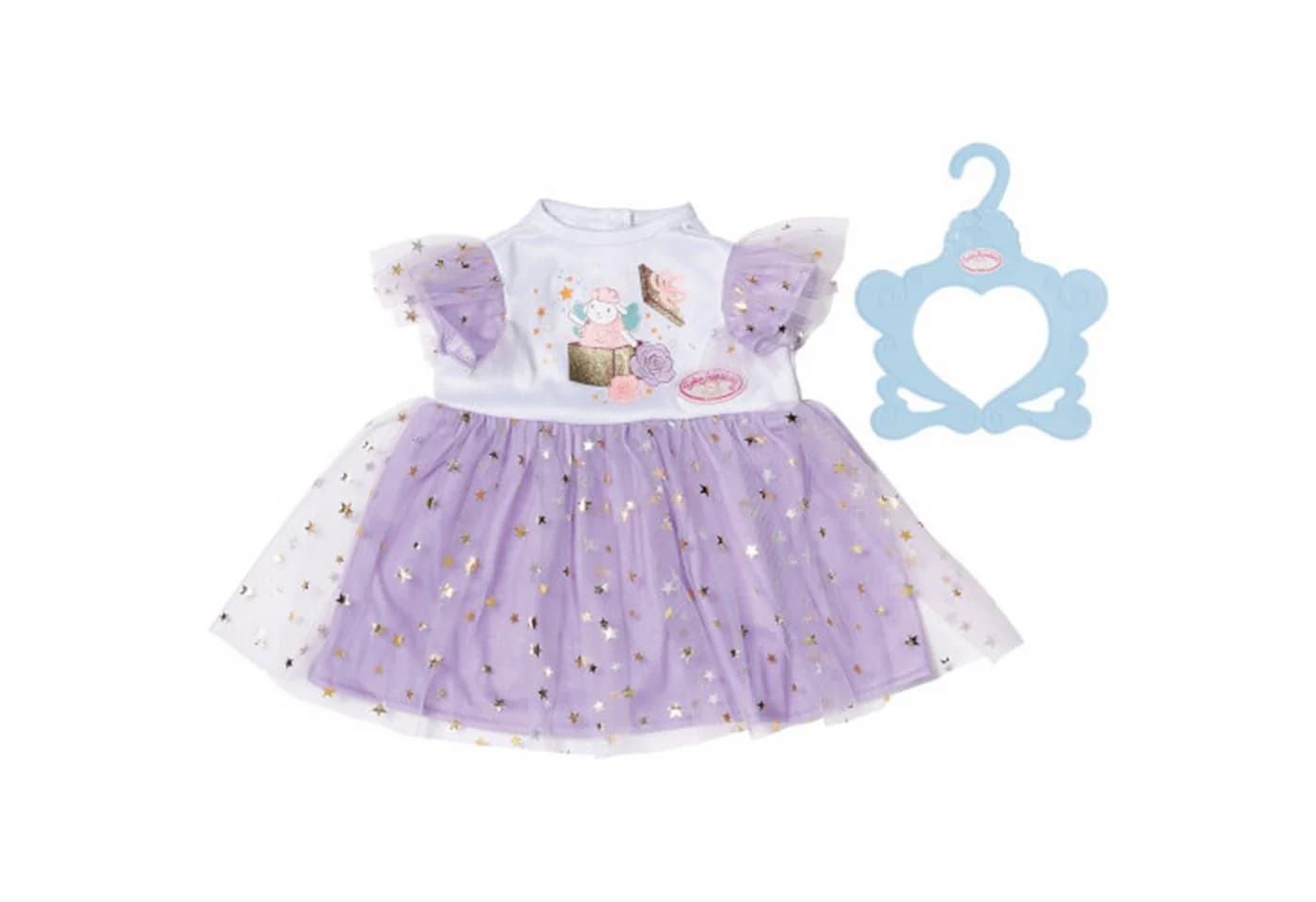 Zapf Creation Baby Annabell Kleid Tutu Lila mit goldenen Sternen 43cm - Bild 2
