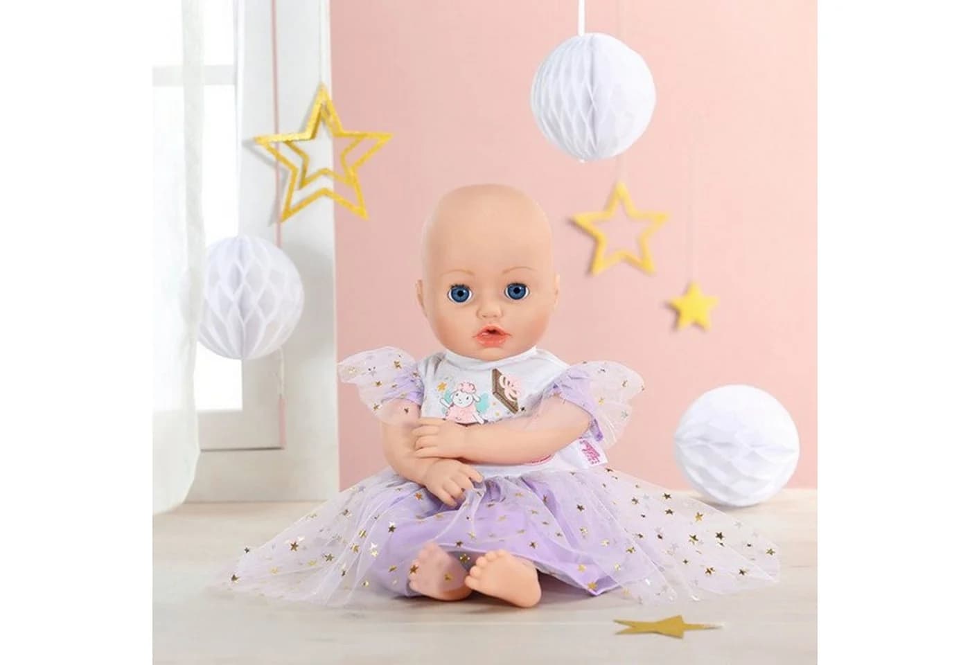Zapf Creation Baby Annabell Kleid Tutu Lila mit goldenen Sternen 43cm - Bild 4