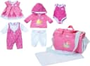 Baby Born Puppenkleidung Set 43 cm - 5-tlg. mit Wickeltasche Rosa/Blau Bild 2