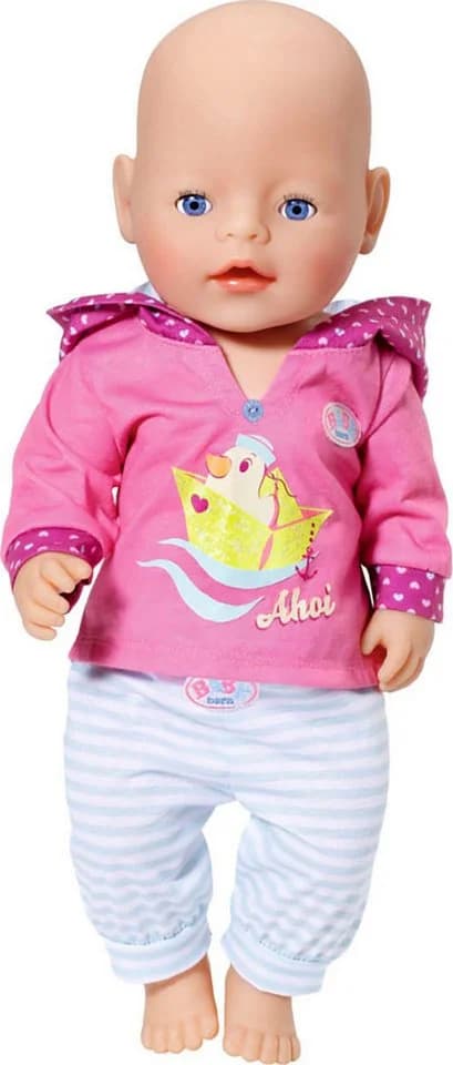 Baby Born Puppenkleidung Set 43 cm - 5-tlg. mit Wickeltasche Rosa/Blau - Bild 4