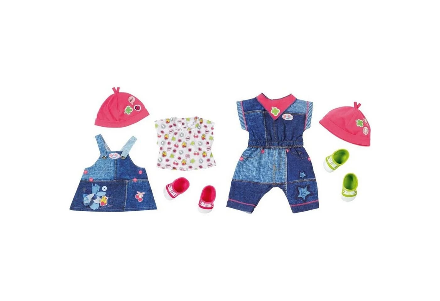 Zapf Creation® Puppenkleidung 824498 BABY born® Deluxe Jeans Collection Rosa/Grün - Bild 2