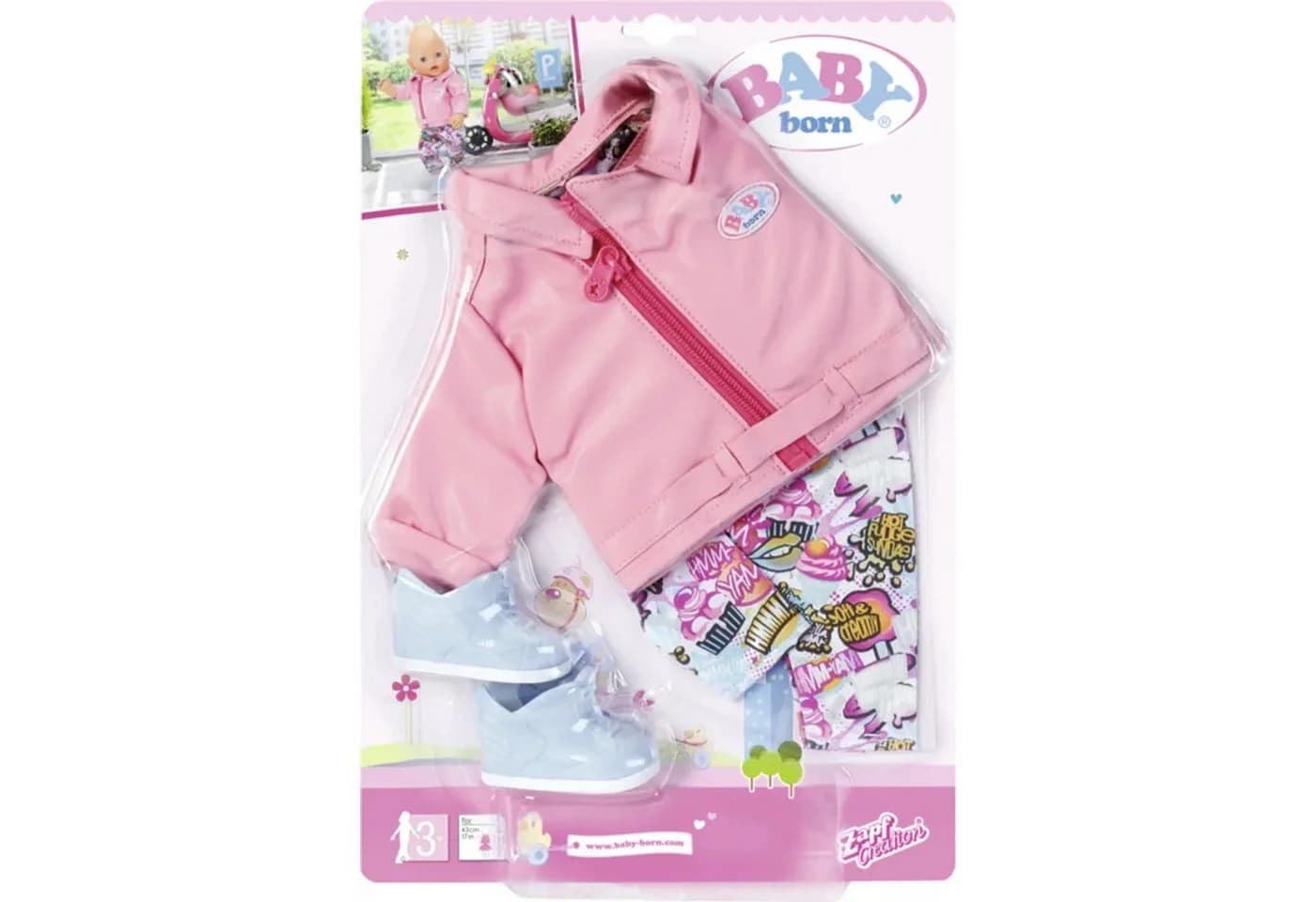 Zapf Creation® BABY born® City Deluxe Scooter Outfit Rosa/Blau - Bild 2