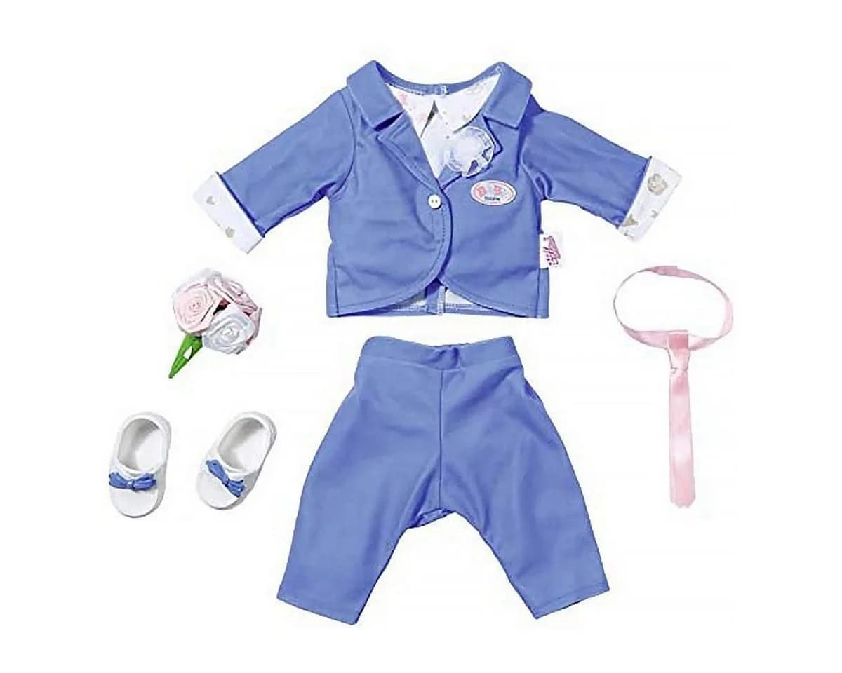 Zapf Creation® Puppen Accessoires-Set Bräutigam Anzug Blau Rosa - Bild 2