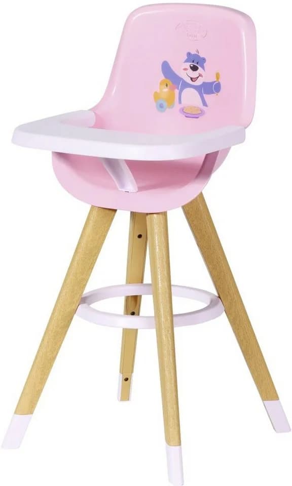 Zapf Creation BABY born Puppenhochstuhl Rosa Skandinavisch Design