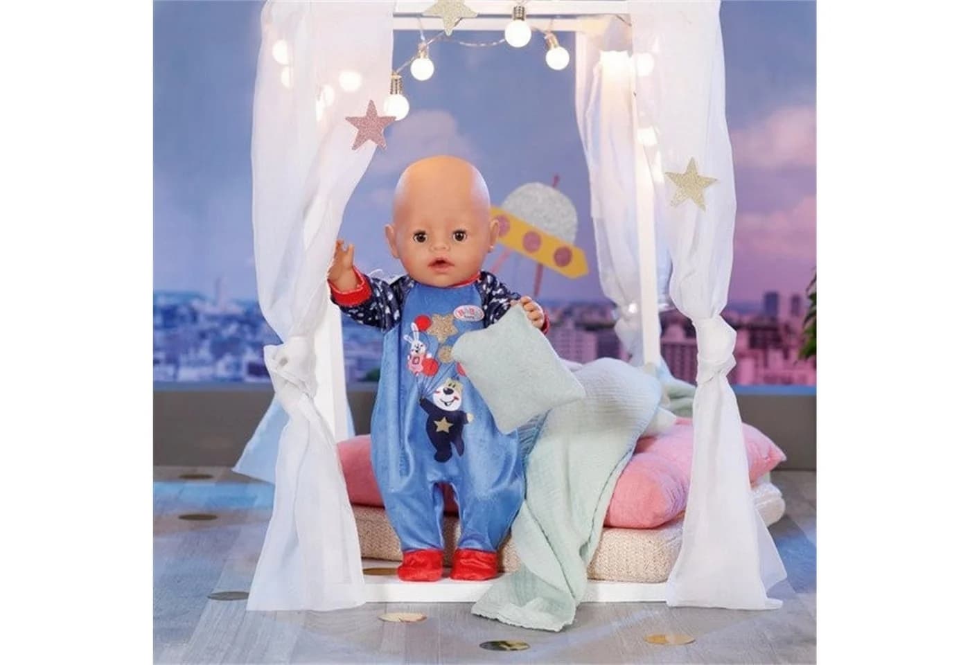Zapf Creation BABY born Strampler 43 cm Kosmisch Blau/Violett