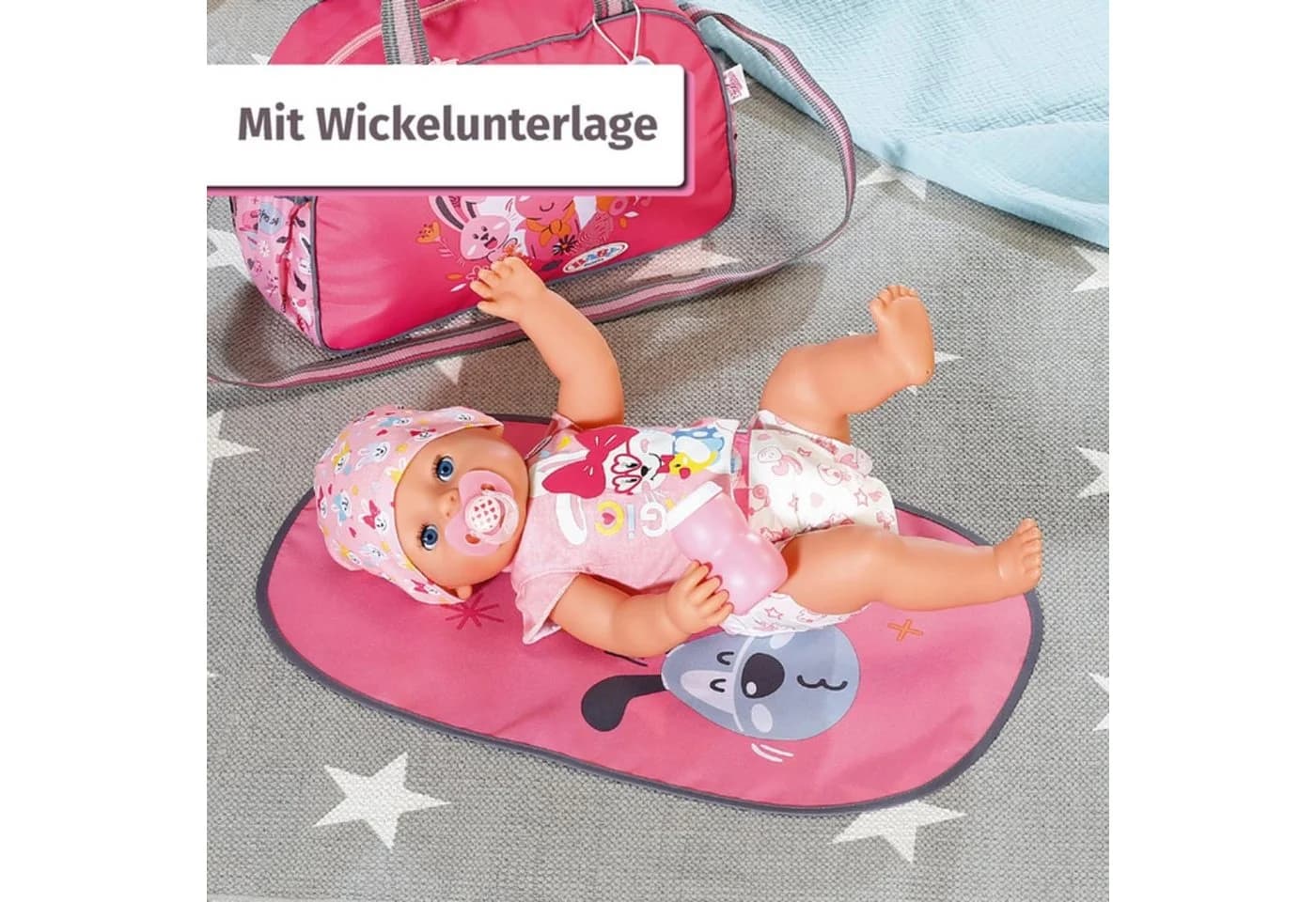 Baby Born Puppen Wickeltasche mit Wickelunterlage Rosa - Bild 4
