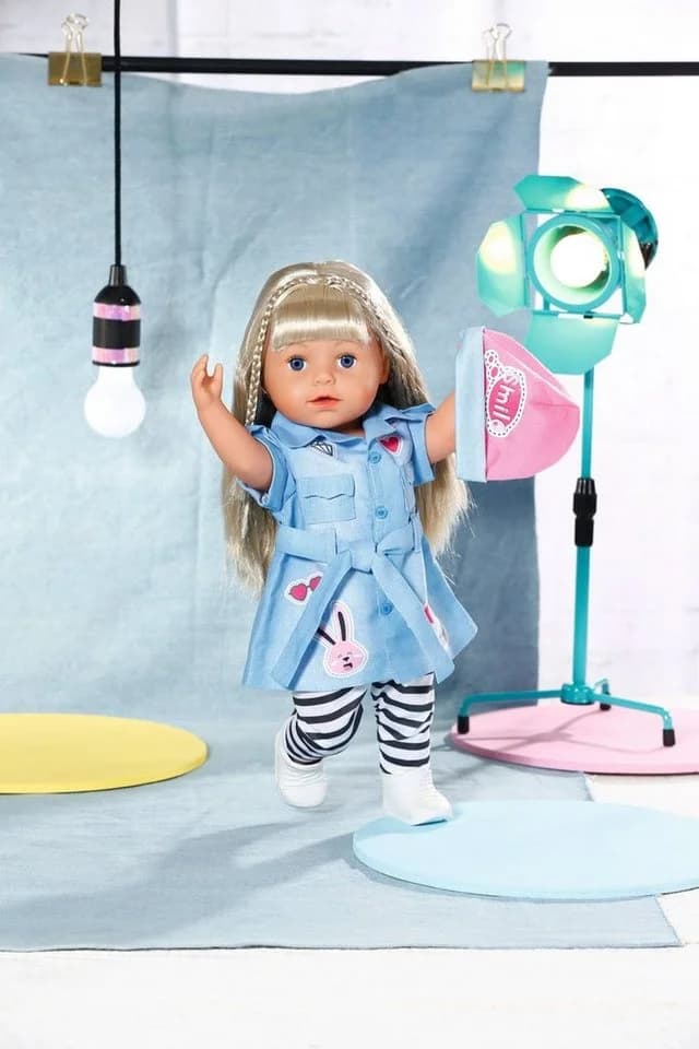 Baby Born Puppenkleidung Deluxe Jeans Kleid 43 cm Bunt - Bild 3