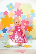 Baby Born Puppenkleid Blümchen Rosa 43 cm mit Kleiderbügel Bild 1