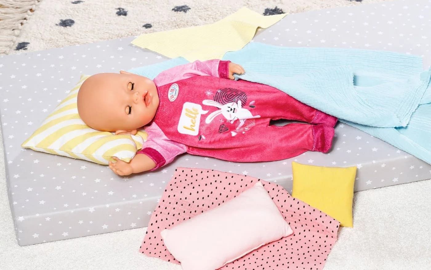Baby Born Puppenkleidung Strampler Pink 43 cm mit Kleiderbügel