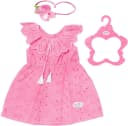 Baby Born Puppenkleidung Trendy Blumenkleid Rosa mit Haarband Bild 2