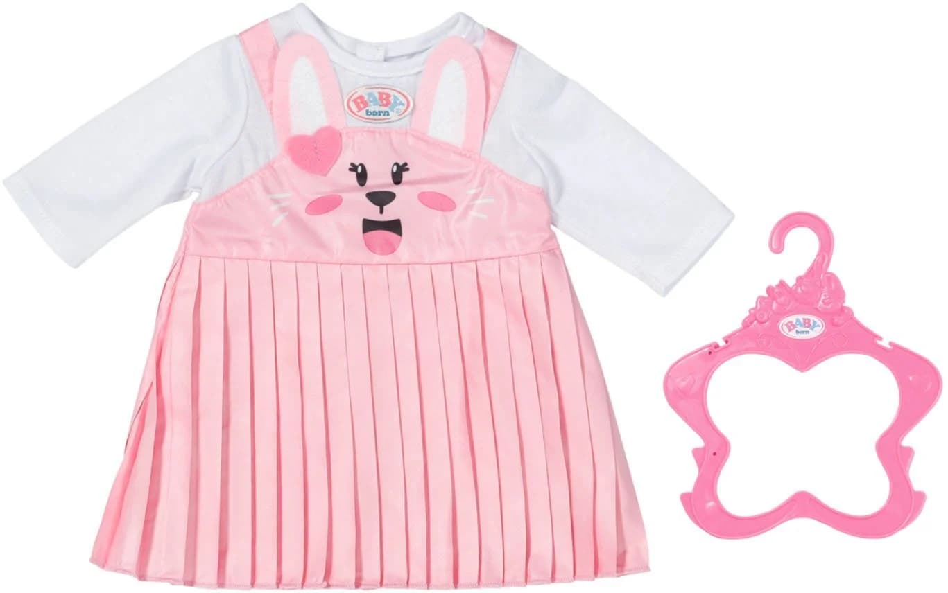 Baby Born Puppenkleidung Häschenkleid Rosa Weiß 43 cm - Bild 2
