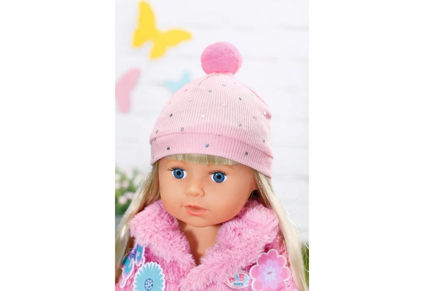 BABY born Puppenkleidung Glitzer Mantel Set 43cm Silber/Rosa