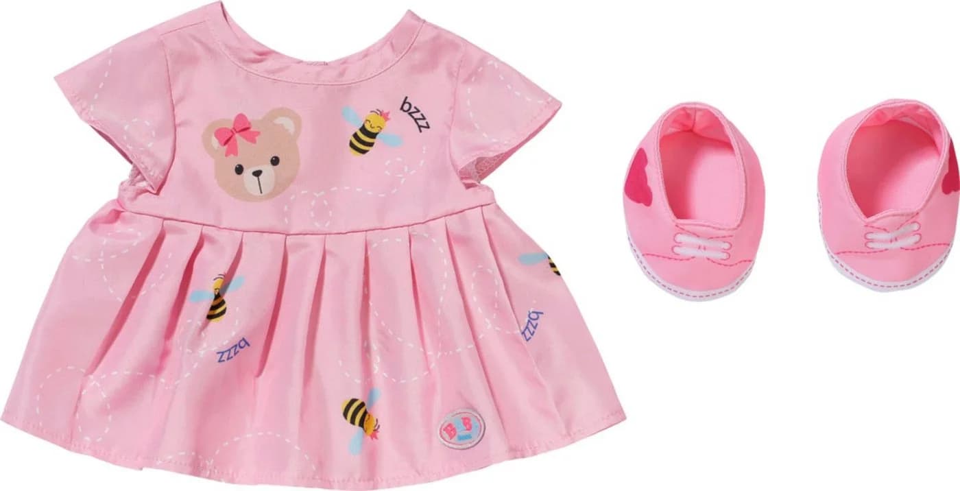 Baby Born Puppenkleidung Bärenkleid Rosa mit Schuhen