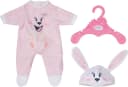 Baby Born Puppenkleidung Häschen Kuschelanzug Rosa Onesie Mütze Bild 2