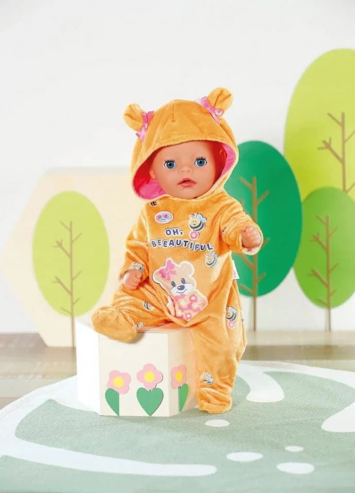 Baby Born Puppenkleidung Little Bär Onesie 36 cm Gelb/Rosa