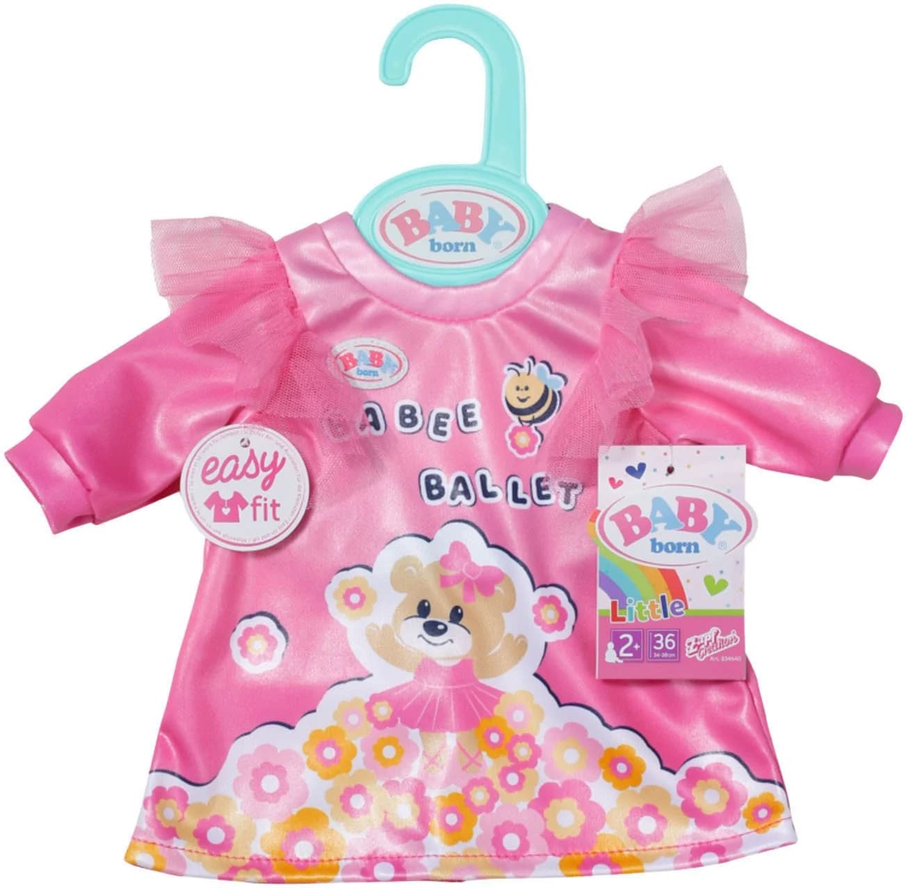 Baby Born Puppenkleidung Kleid Rosa 36 cm mit Kleiderbügel