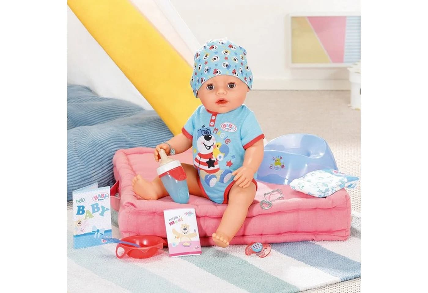 Zapf Creation BABY born Magic Boy 43cm Puppe mit Schlafaugen und Trinkfunktion