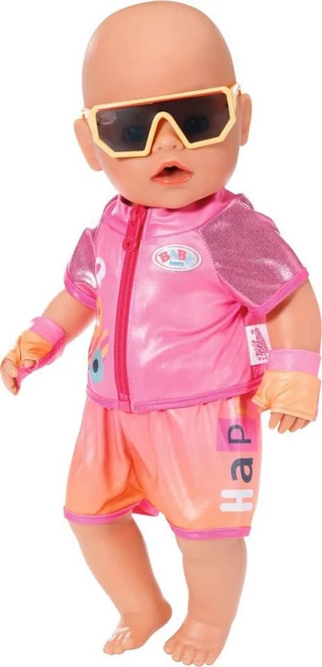 Baby Born Puppenkleidung Fahrrad Outfit 43 cm Pink Orange - Bild 3