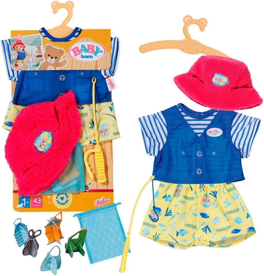 Baby Born Puppenkleidung Teddys Angler-Outfit Bunt Pink - Bild 2