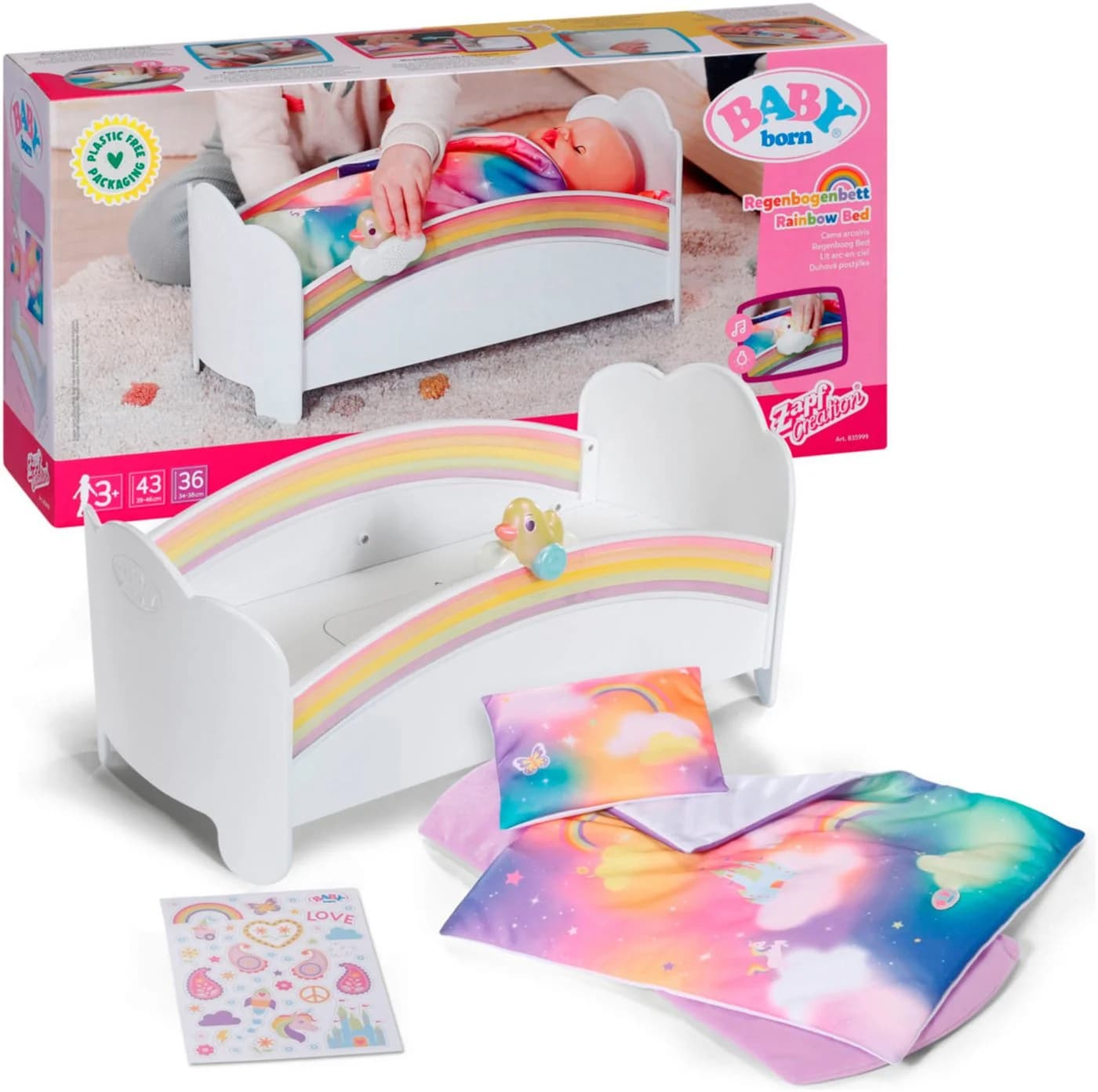 Baby Born Puppenbett Regenbogen mit Licht- und Soundeffekt - Bild 2