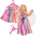 Baby Born Puppenkleidung Regenbogen Kleid 43 cm mit Flügeln Bild 2